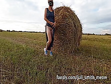 Juli Smith Meow Undresses In The Field