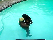 Black Beauty Hard Fucking In Water And Snooker Table