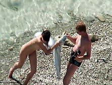Pussy Play At Nudist Beach Voyeur Video