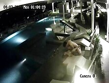 Outdoor Pool Sex Caught On Security Camera Part 1