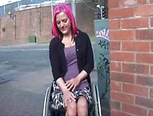 Wheelchair Bound Leah Caprice In Uk Flashing And Outdoo