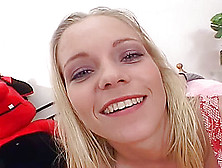 Hot Looking Blonde Suzana Gets Fucked And Jizzed On The Bed.