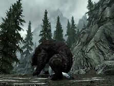 Bear Lover- Animated Furry Yiff Between A Bear And Anthro Wolf In Skyrim