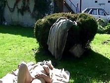 Nice Milf Playing With His Cheating Outdoor