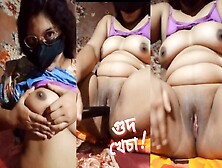 Hot Bhabi Masturbating.  Desi Village Bhabi Press Boobs Showing Pussy