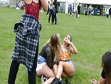 Festival Drunk Teens Playing