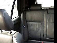 Curly Haired Blonde Fucking In Fake Taxi In Public