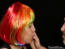 Colorful Wig Cumshot!