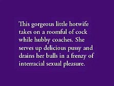 Hubby Coaches Hotwife With A Roomful Of Bbc
