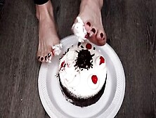 Asmr Binaural Toes Cake Smash Food Play