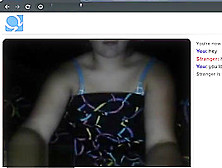 Girl On Omegle Furiously Masturbates