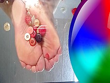 Stepmother's Sensual Soles & Charming Feet From Underneath The Glass