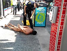 Naked Man Tazerer And Arrested