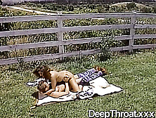 Awesome Threesome From 80S Beauties And Blonde Cougar Pounded By Sexy Stallion Outdoors