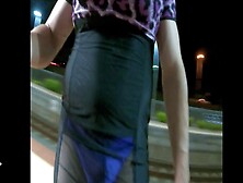 Muscular Bubble Butt Pawg Sissy Exposed And Caught With Cum In Public