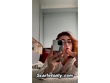 Small Teen Redhead Shows Off Her Blowjob And Deepthroat Skill