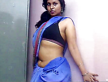 Ultra-Kinky Lily In Blue Sari Indian Babe Lovemaking Movie