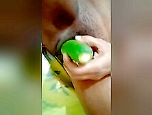 Tamil Hot Bhabhi Sex With Green Cucumber - Huge Cum Out