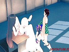 Kimetsu No Yaiba Cartoon - Group Sex,  Mitsuri,  Nezuko,  Shinobu...