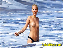 Miley Cyrus Playing With Orgy Fucktoy While Naked