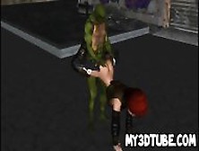 3D Lara Croft Getting Fucked Hard By A Ninja Turtle - Lora Craft