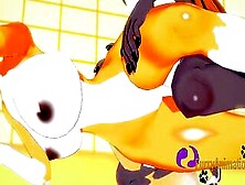 Digimon Animated - Taomon & Grey Fox Hand Job,  Boobjob,  Oral Sex And Fuck 2/2 - Yiff Manga Animated Japanese Porn