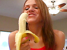 Her Hot Imaginations With Banana As Penis