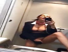 Hot Air Hostess In Bathroom
