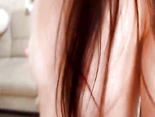 Cutie Dark Haired With Elastic Forms Masturbates On Camera