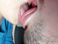 Saliva French Tongue Kissing With My Cute Gf - Close Up Wild Hd 4K