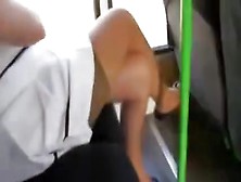 Hidden Candid Camera Films Sexy Upskirt Stockings On Bus