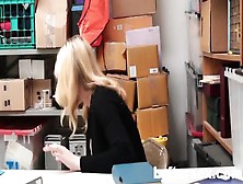 Prevention Officer Cuffs And Fucks Blonde Thief.