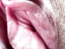 Leaking Sounds Of Wide Open Vagina.  Clitoris Rubbing Pulsating Orgasm.  Close-Up.