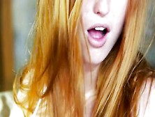 Big Boobed Dark Hair Licks Hot Redheads Bald Snatch Before Having Her Booty Finger Fucked