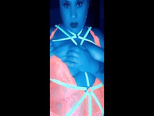 Fat Woman Milf Toys Self In Neon Lingerie