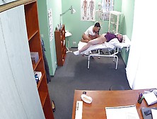 Dark-Haired Nympho Called Enny Gets Fucked In Doctor's Office