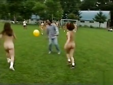 Naked Asian Girls Play Soccer With The Guys