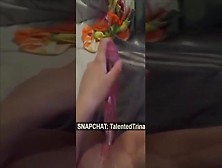 Horny Young Girl Masturbating Using Her New Vib On Snapchat