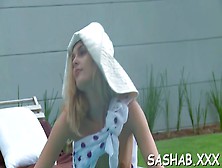 Hot Blonde Russian Maid Sasha Blonde Who Likes Her Sex Tool
