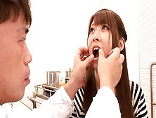 Nice Busty Japanese Teen Tart Hitomi Kitagawa Is Giveing A Friendly Blowjob
