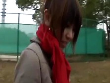 [Amateur Oriental Girl] Undress A College Skank In The Park In Winter