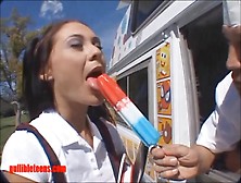 Icecream Truck Schoolgirl Gets More Than Icecream In Pigtails