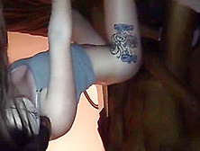 Hot ! Suspended Pounding Of A Tattooed Girl By Black Cock