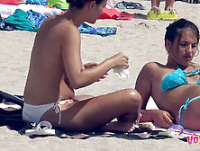 Amateurs Stripped To The Waist Females On The Beach Hidden Cam Flick