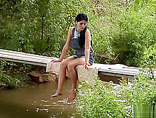 Lucy Bell Squirting On A Bridge