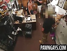Buff Amateur Hunk Takes His Clothes Off At The Pawn Shop