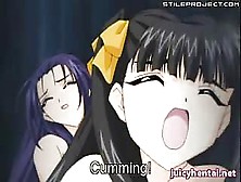 Anime Lesbian Gets A Strapon In Her Asshole