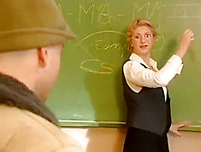 Blonde Teacher Gets Banged