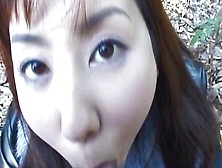 Hungry Hungry Japanese Whore Eats A Hairy Cock In Public