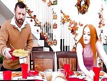 Stepsisters Arietta Adams And Cherry Fae Compete Over Stud During Thanksgiving Dinner
